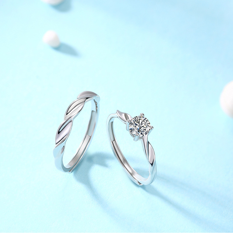 S925 Moissanite Couple's Rings