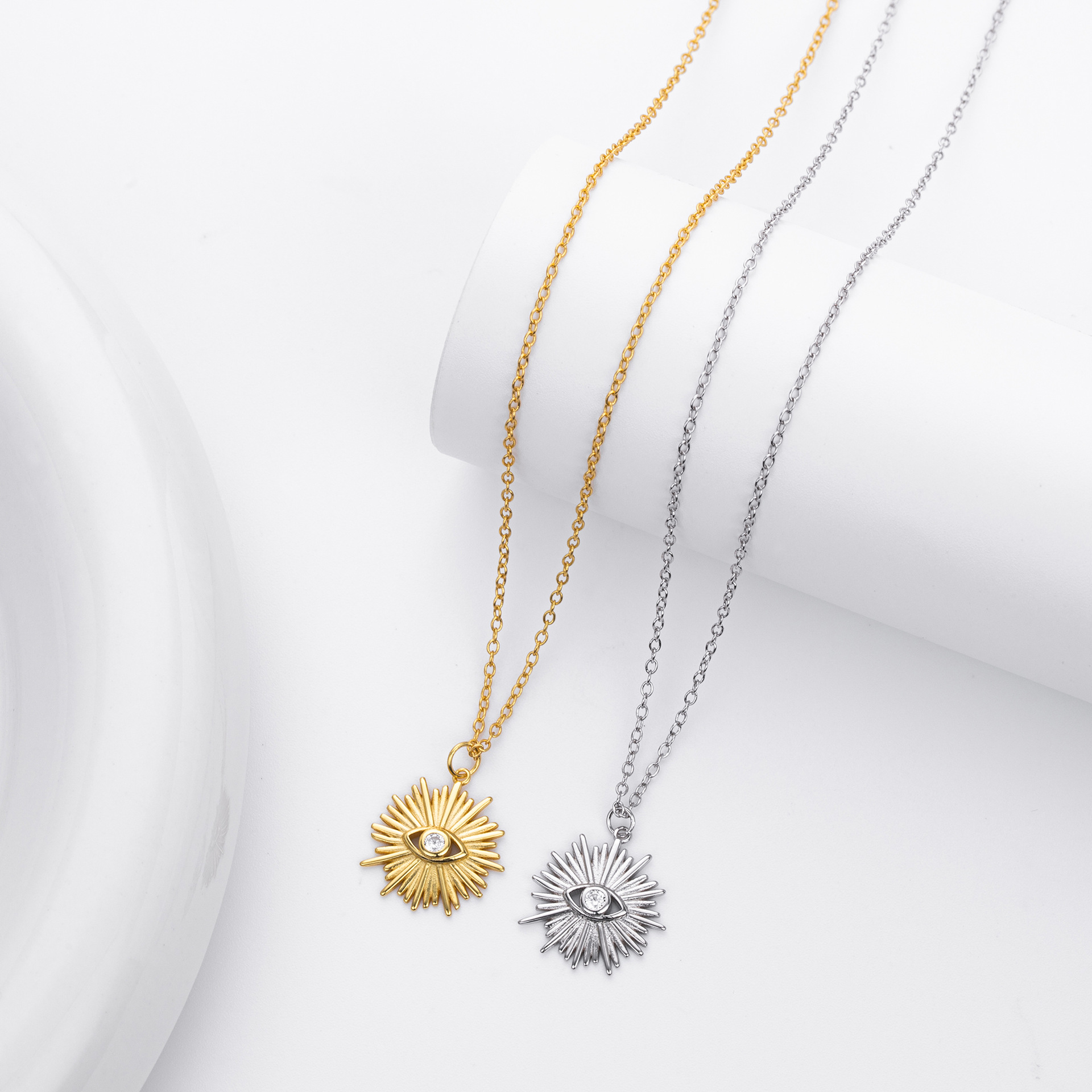 S925 Sterling Silver Fashion Necklace - Evil Eye