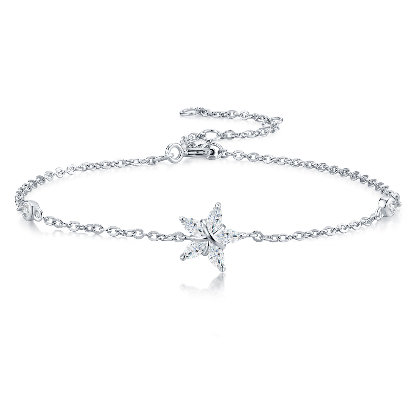 Non-tarnishing 925 Silver Moissanite Bracelet