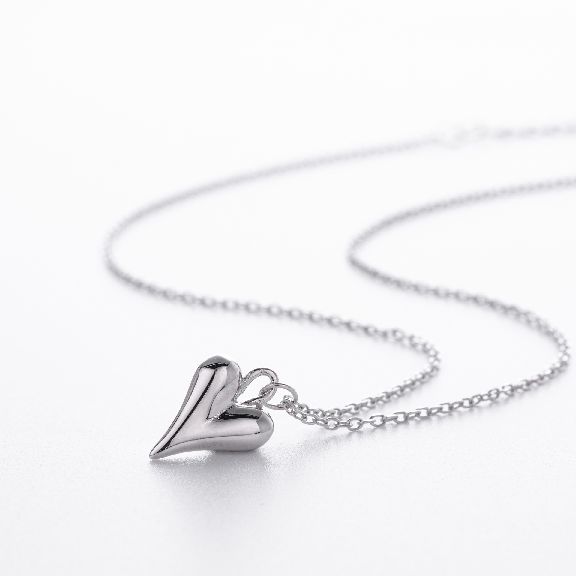 S925 Sterling Silver Heart Necklace