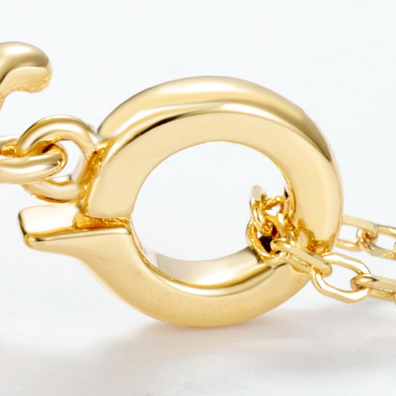 S925 Sterling Silver Gold-Plated Stroller Pendant Zircon Necklace