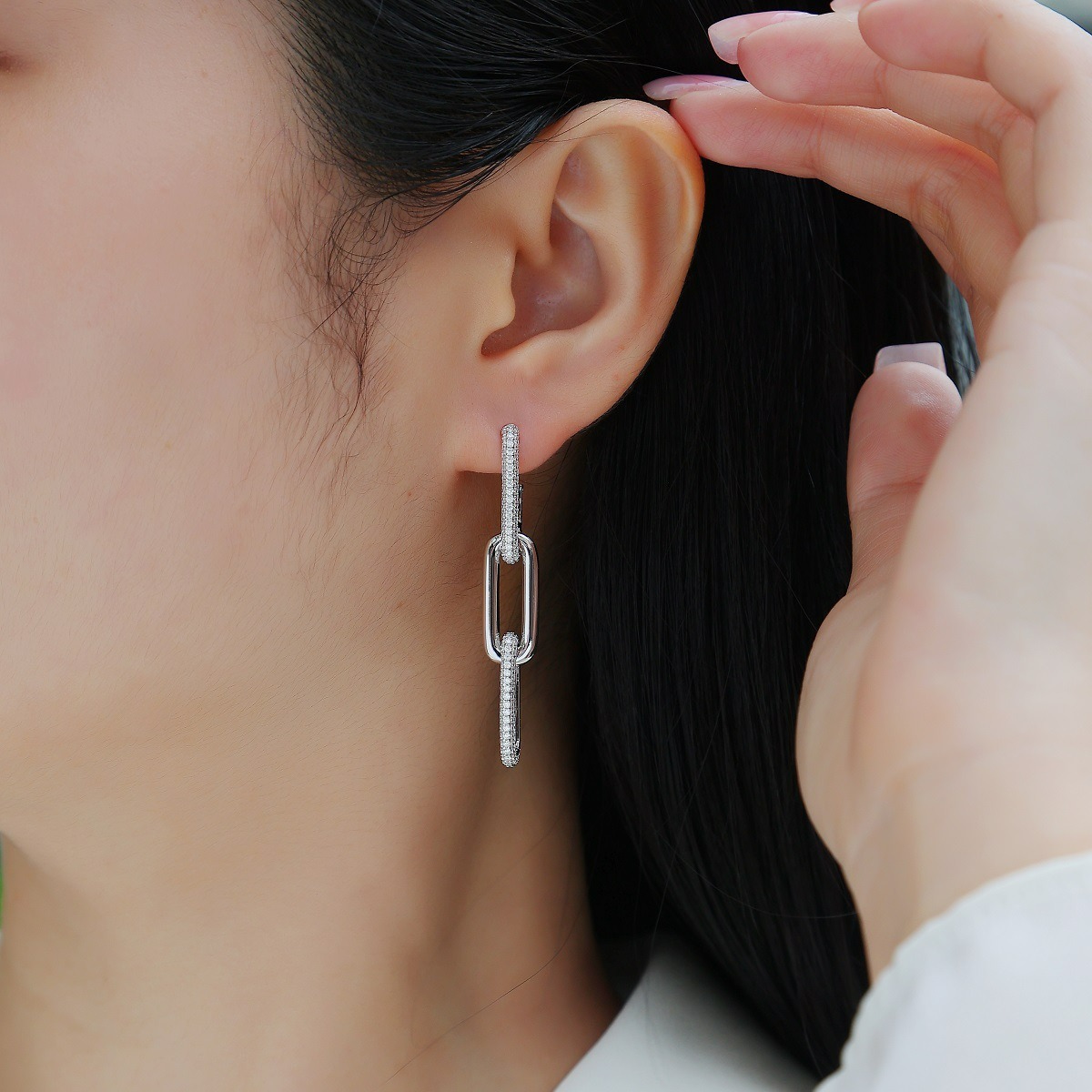 S925 Silver Moissanite Stud Earrings