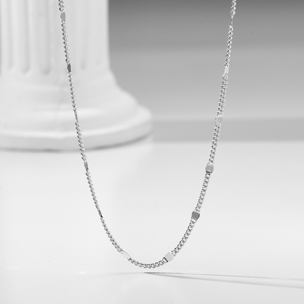 S925 Sterling Silver Gold-Plated Choker Necklace