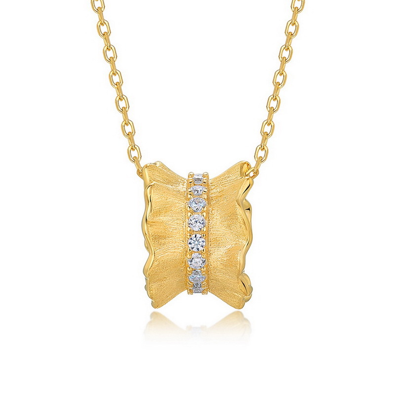 S925 Sterling Silver Gold-Plated Zircon Necklace