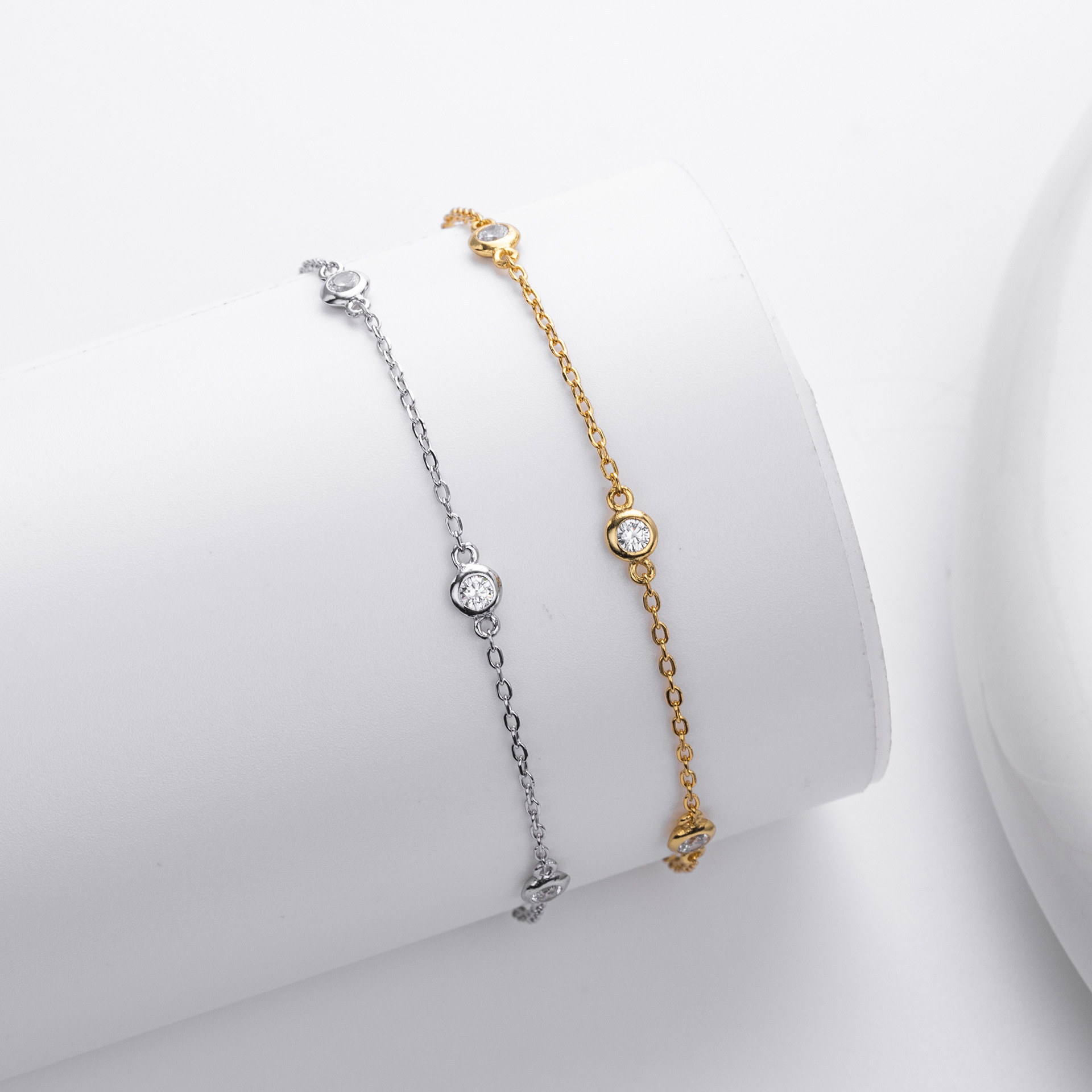 S925 Sterling Silver and Zircon Bracelet