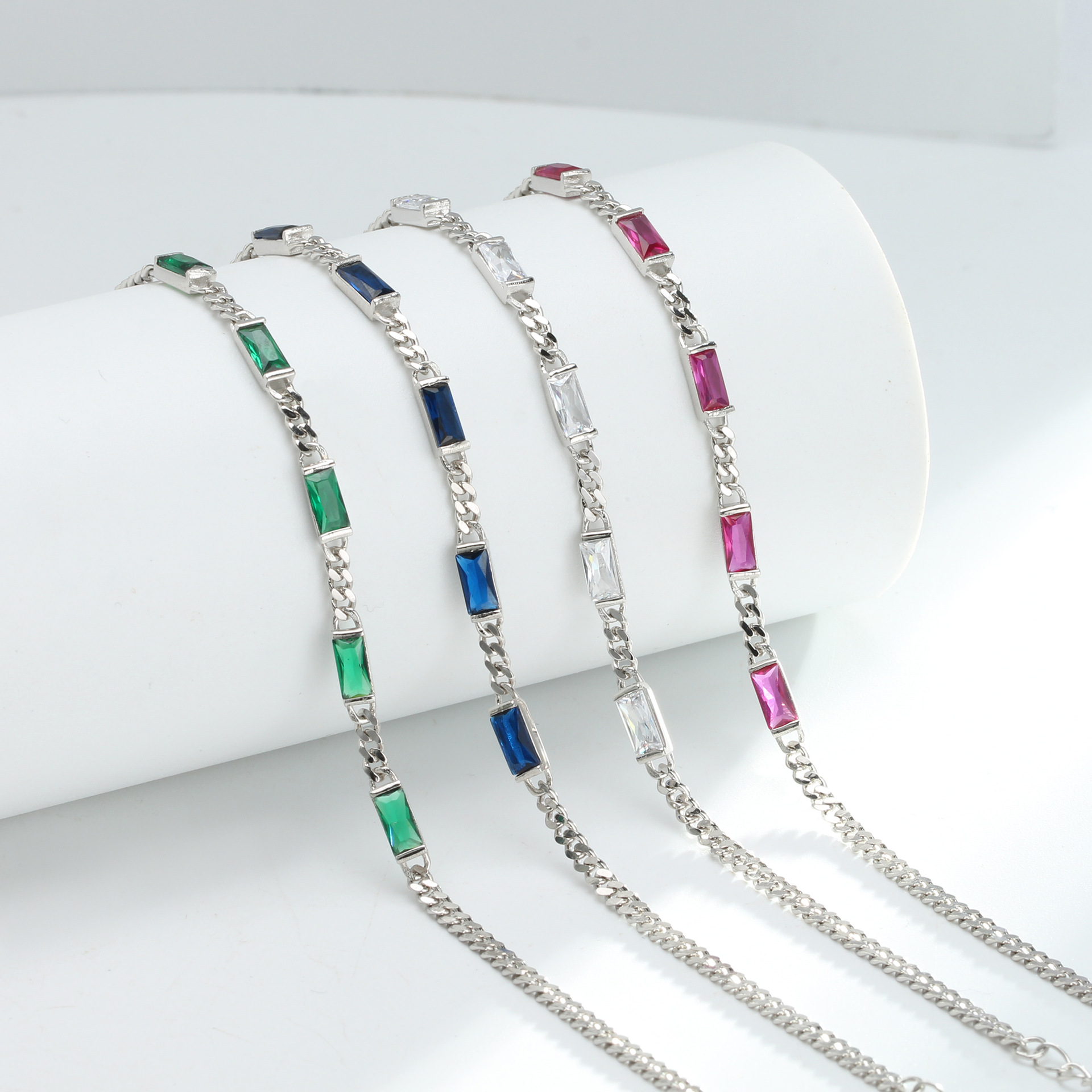 S925 Sterling Silver Cubic Zirconia Bracelet