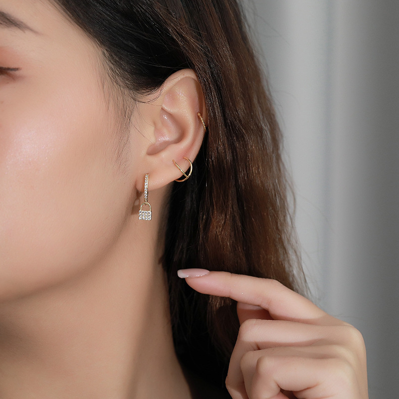 925 Sterling Silver Zircon Stud Earrings