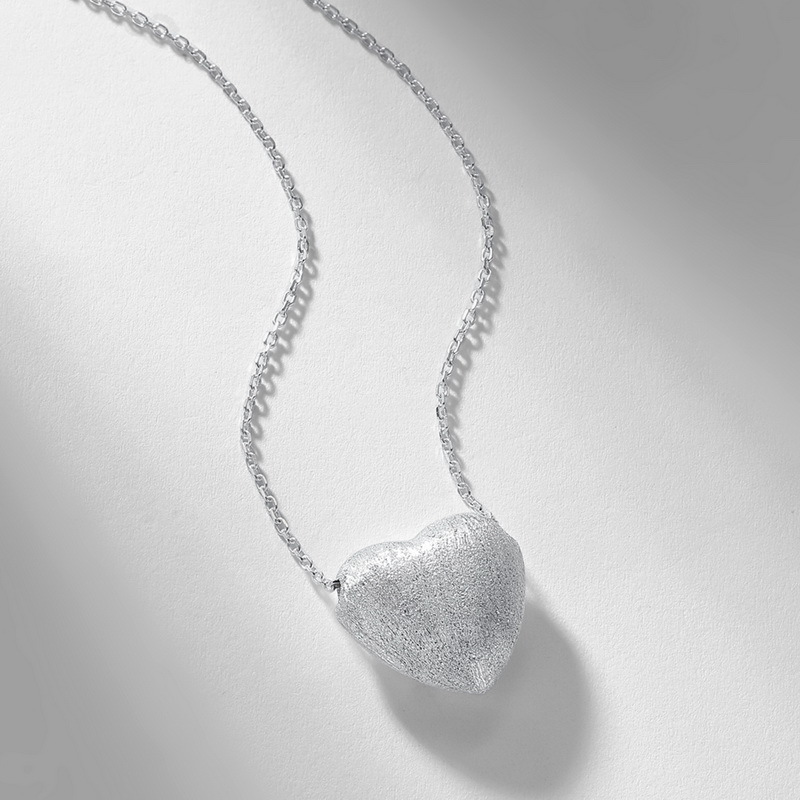 S925 Sterling Silver Three-Dimensional Love Necklace