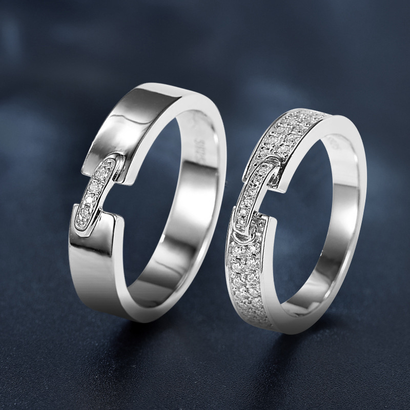 S925 Sterling Silver Moissanite Engagement Ring