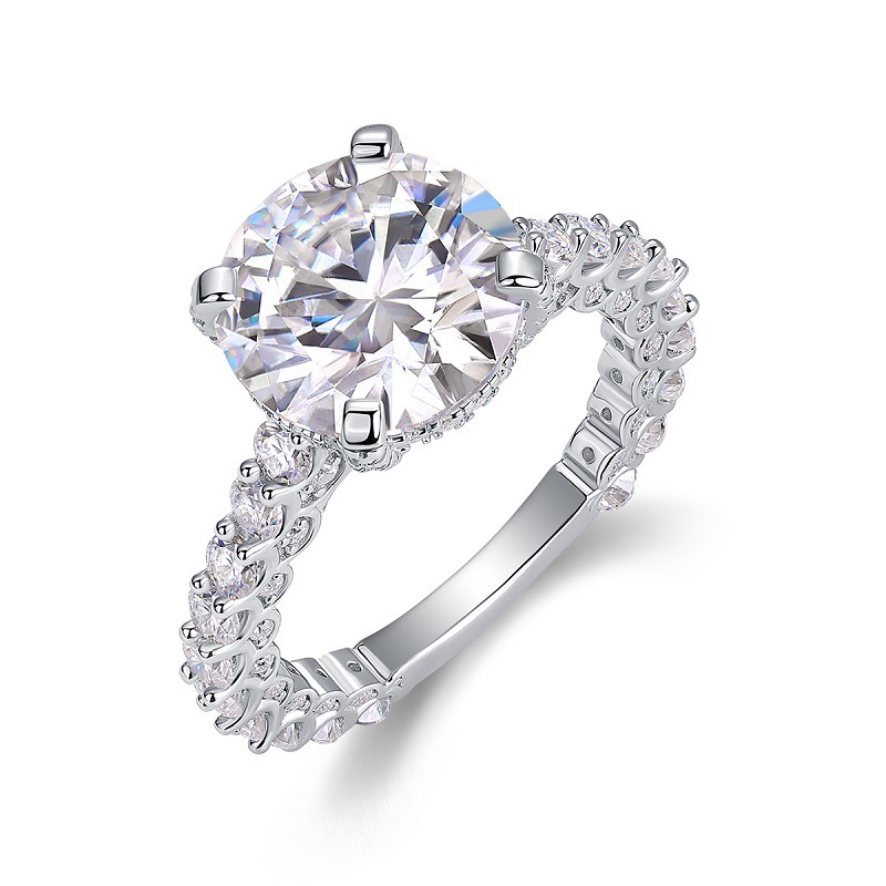 S925 Silver Stackable Moissanite Ring