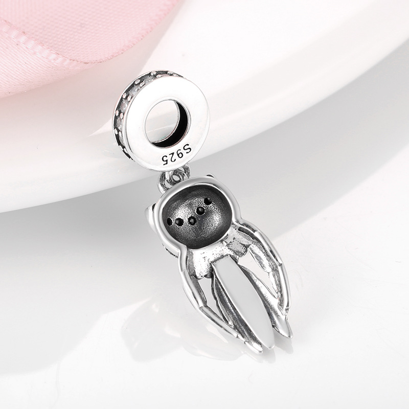 S925 Sterling Silver Owl Zircon Pendant