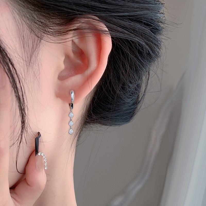Moissanite Tassel Earrings – 925 Sterling Silver