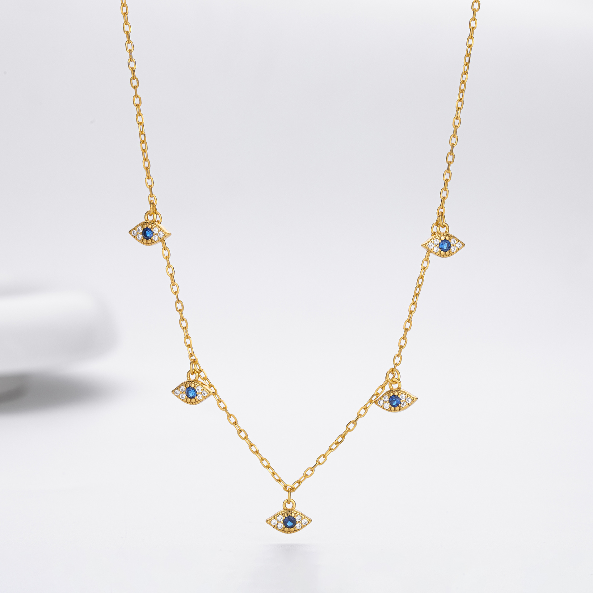 S925 Sterling Silver Fashion Evil Eye Necklace