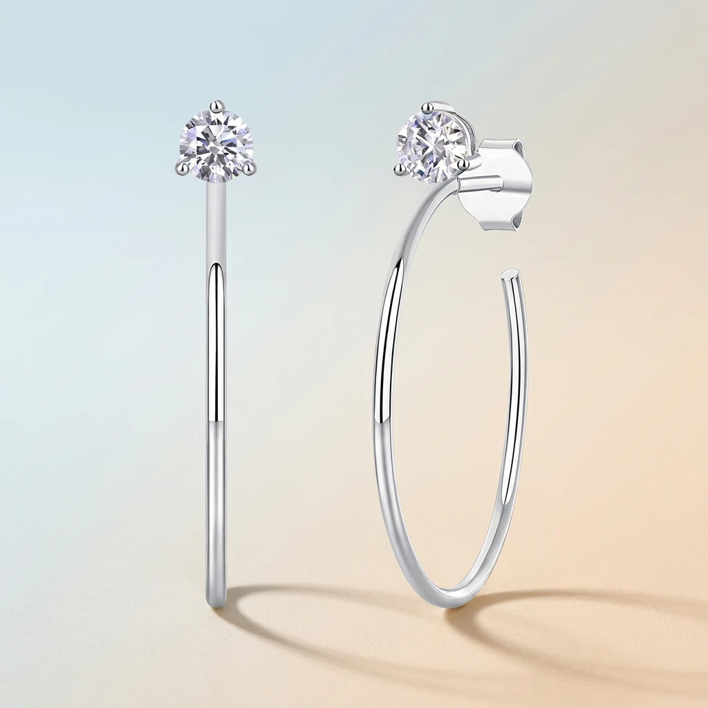 S925 Silver "Graceful Afternoon" Moissanite Earrings