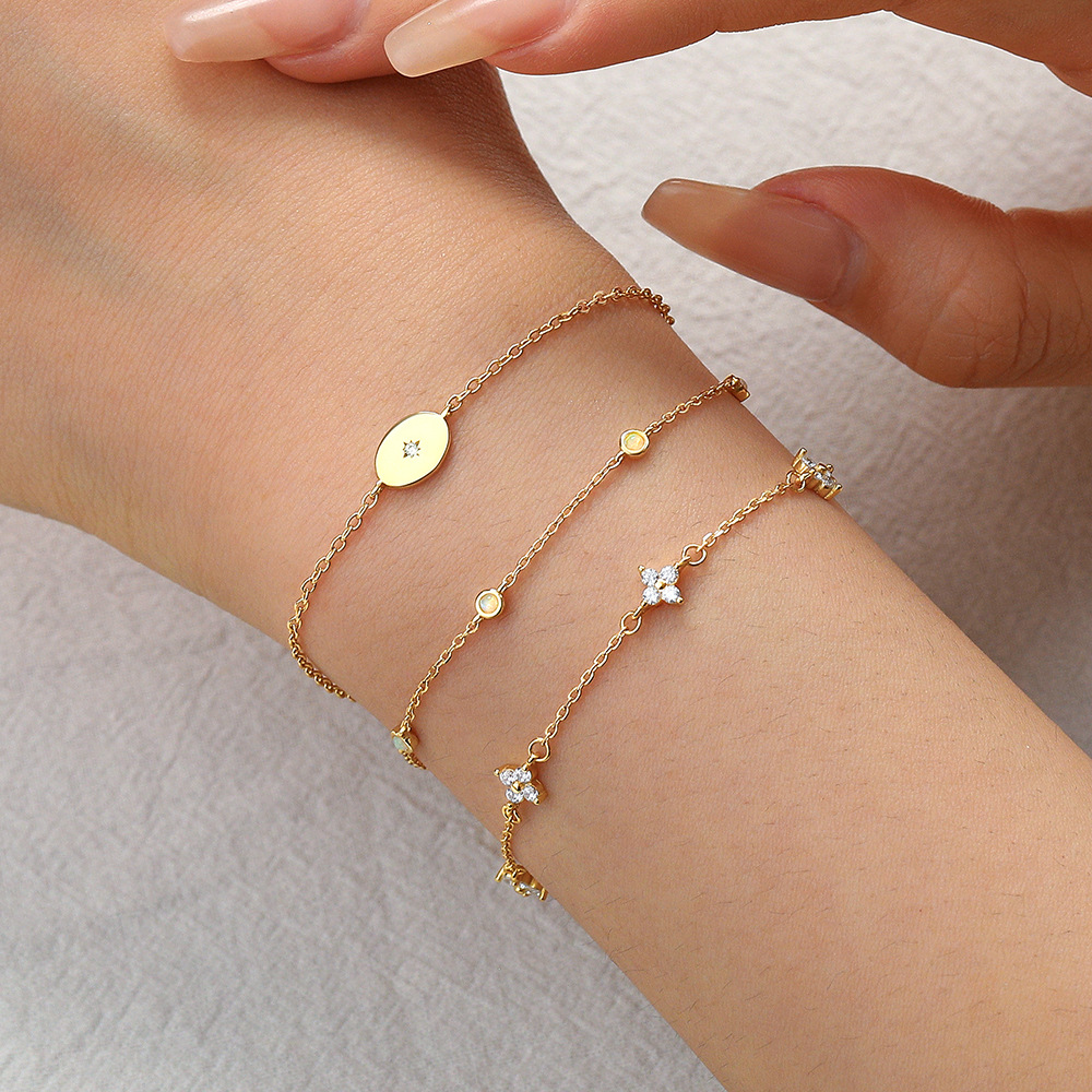 S925 Sterling Silver Micro-Pave Zircon Bracelet