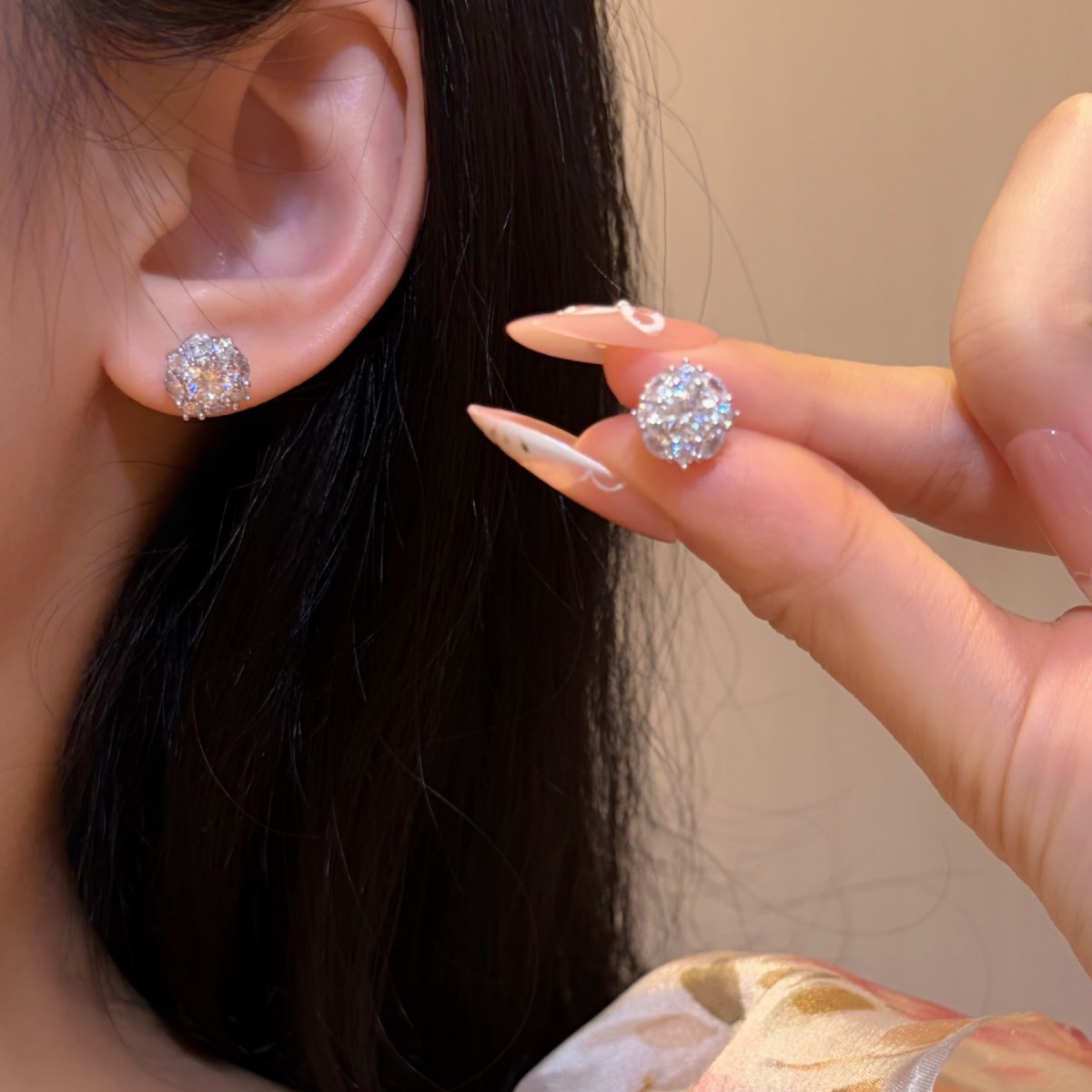 S925 Sterling Silver Moissanite Earrings