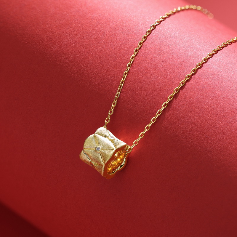 S925 Sterling Silver Gold-Plated Slim Waist Zircon Inlaid Necklace