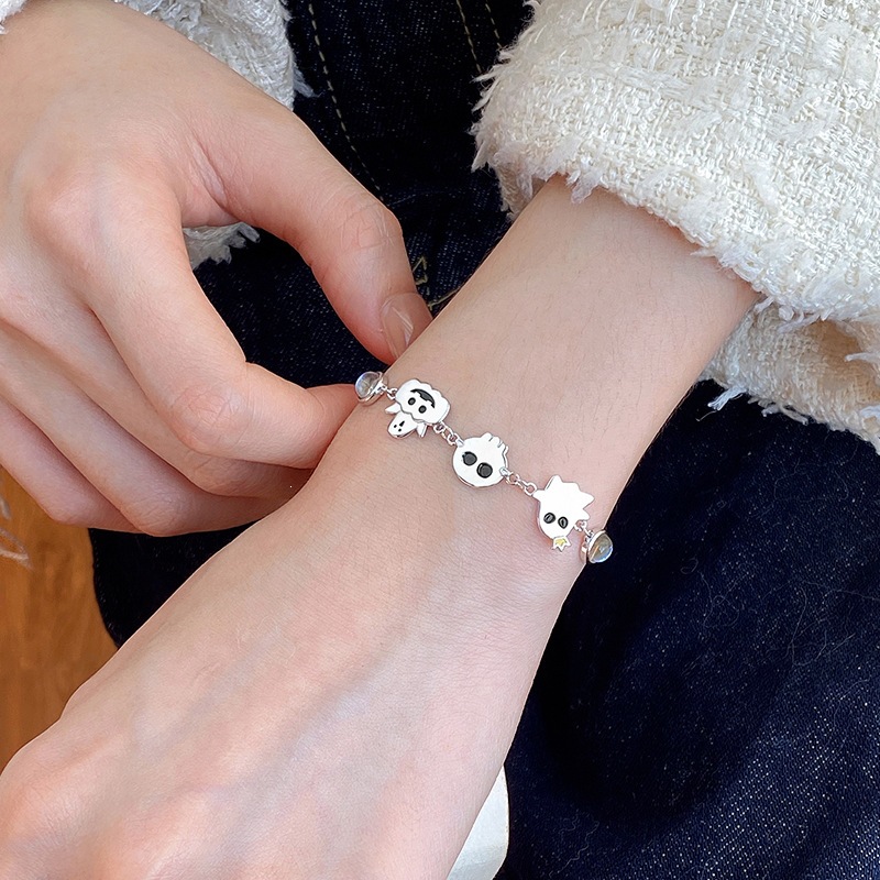 S925 Silver Halloween Ghost Bracelet