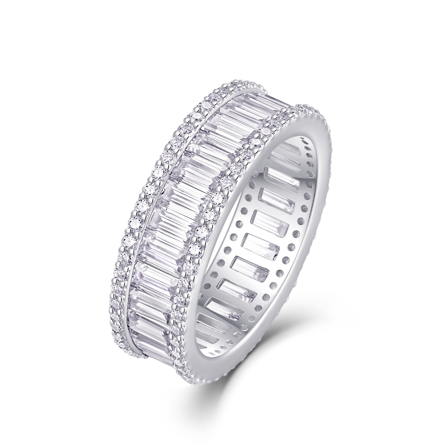 S925 Silver Musical Note Moissanite Ring