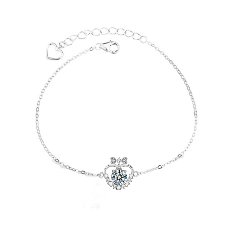 925 Sterling Silver Colored Moissanite Bracelet