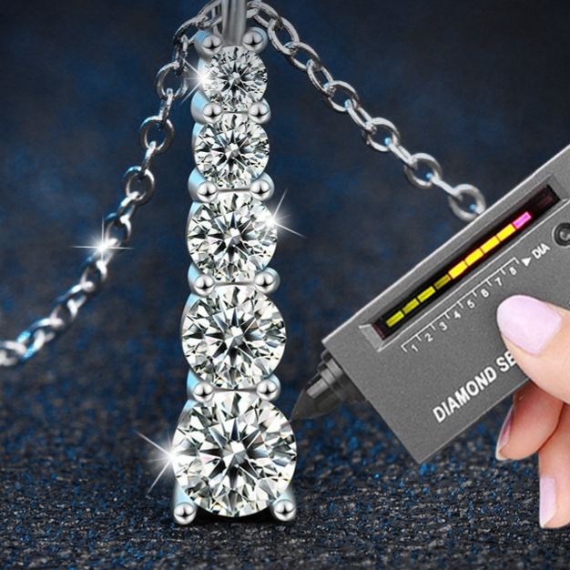 S925 Sterling Silver Moissanite Necklace