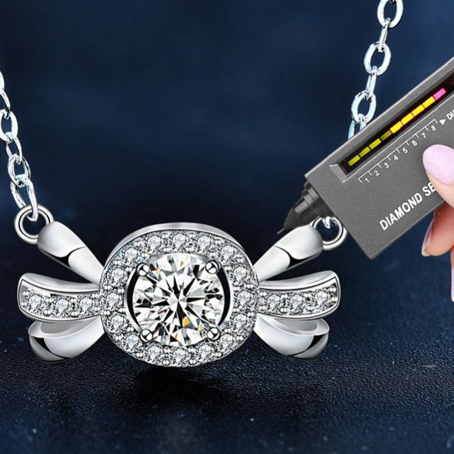 S925 Sterling Silver Moissanite Candy Pendant Necklace