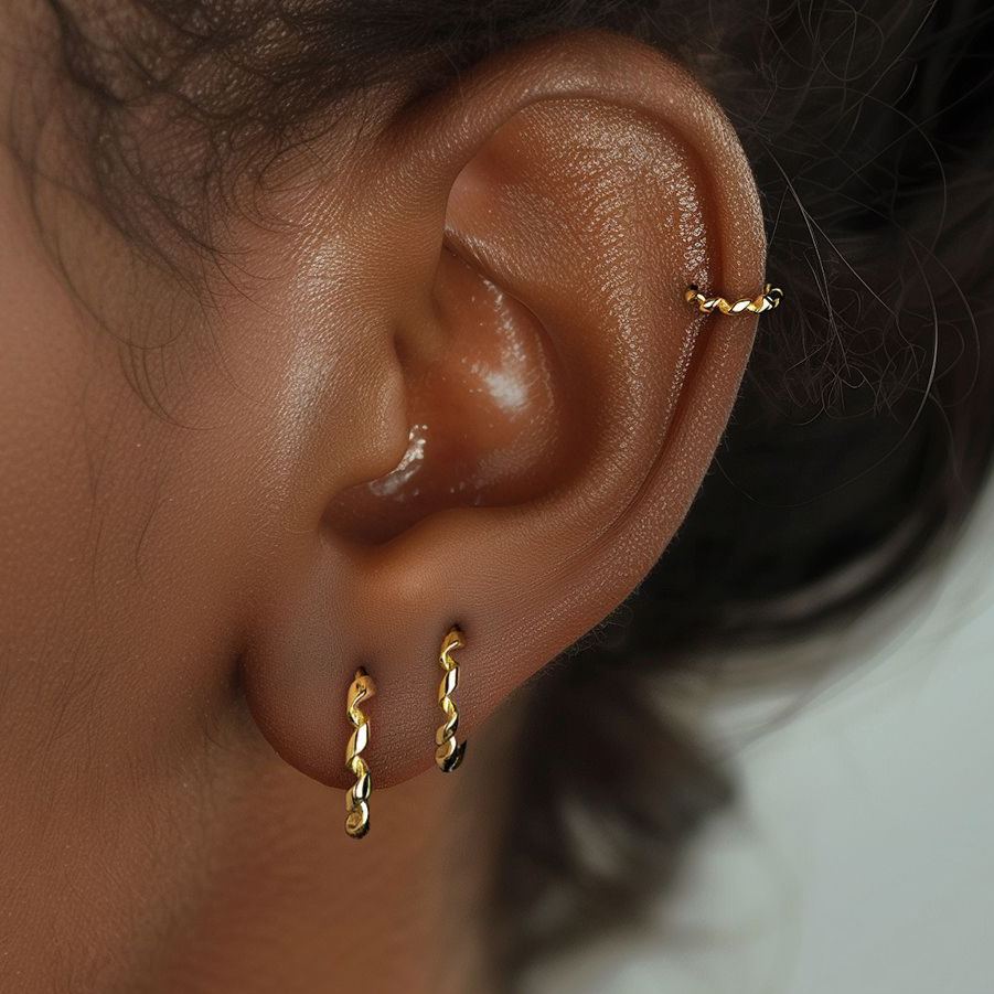 S925 Sterling Silver Round Hoop Earrings