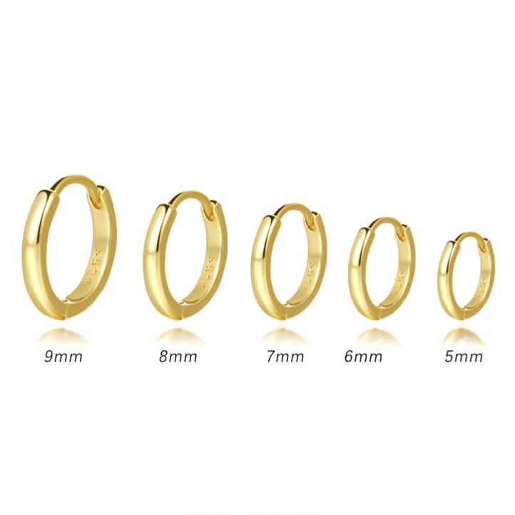S925 silver smooth-finish earrings