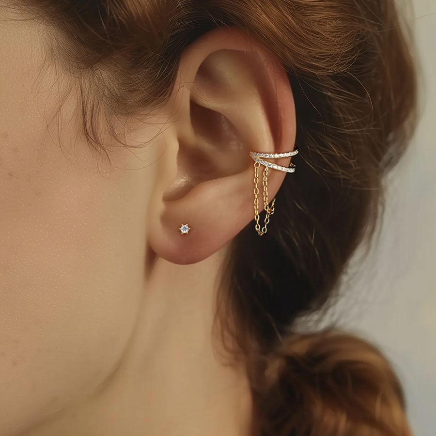 S925 Sterling Silver Stud Earrings with Zirconia