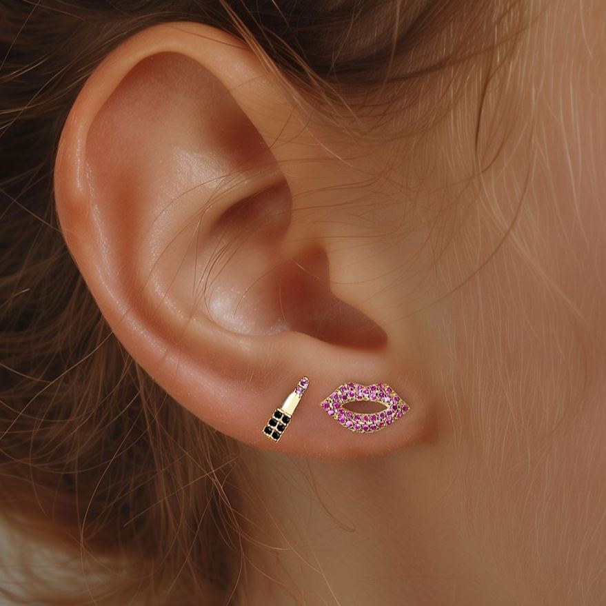 S925 Sterling Silver Zircon Stud Earrings