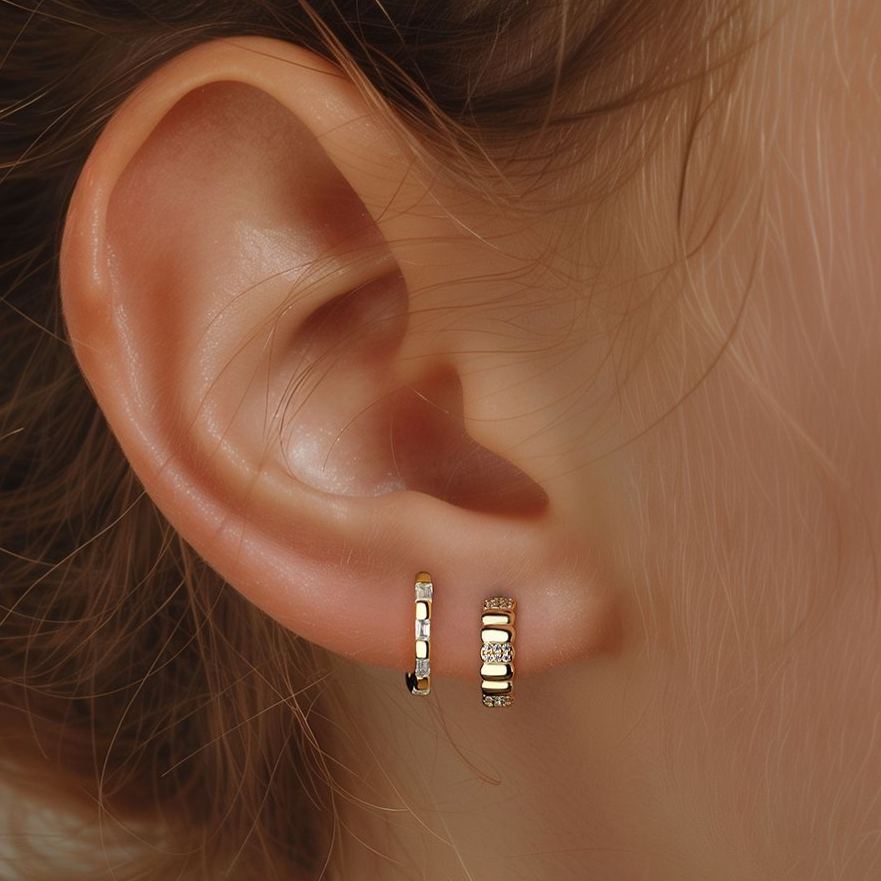 S925 Sterling Silver Geometric Earrings with Zirconia