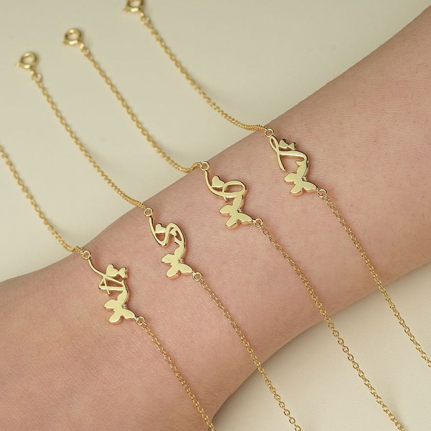 S925 Sterling Silver 26-Letter Bracelet