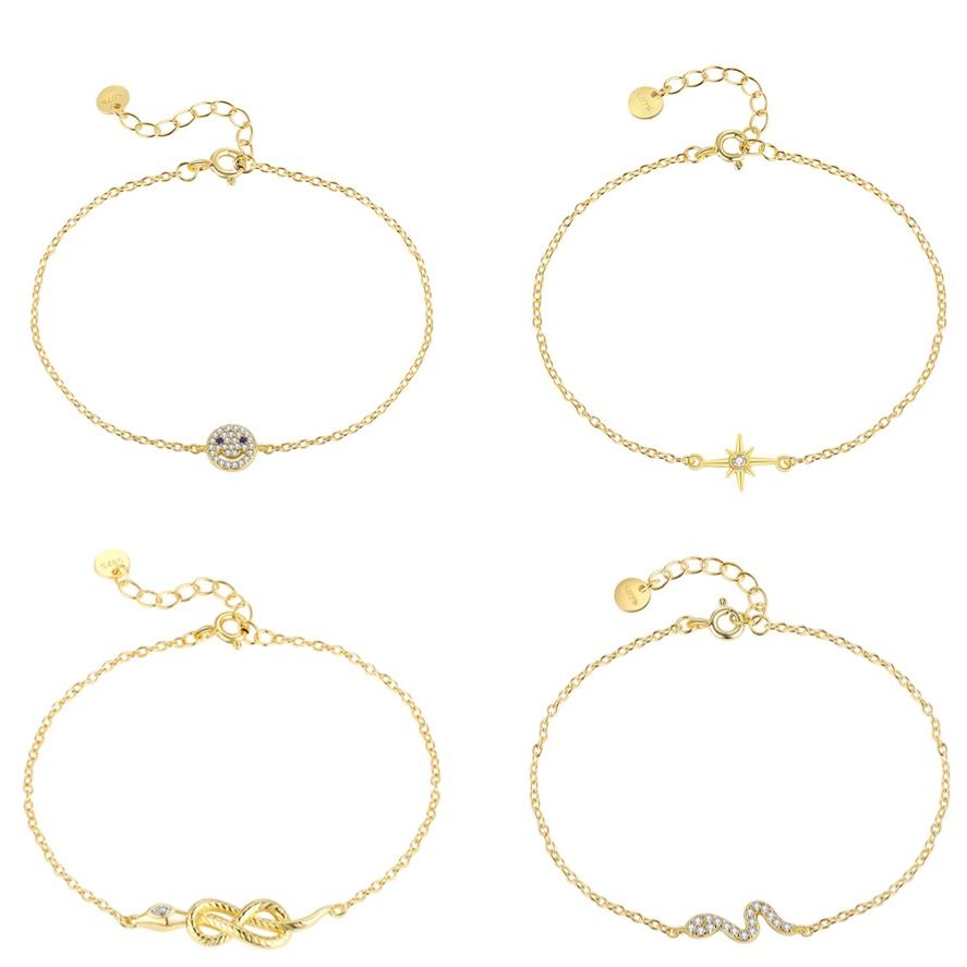 S925 Sterling Silver Bracelet Set with Zirconia