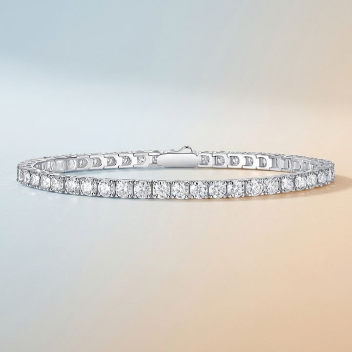 S925 Silver Moissanite Tennis Bracelet
