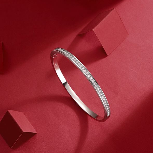 New S925 Silver Moissanite Bracelet
