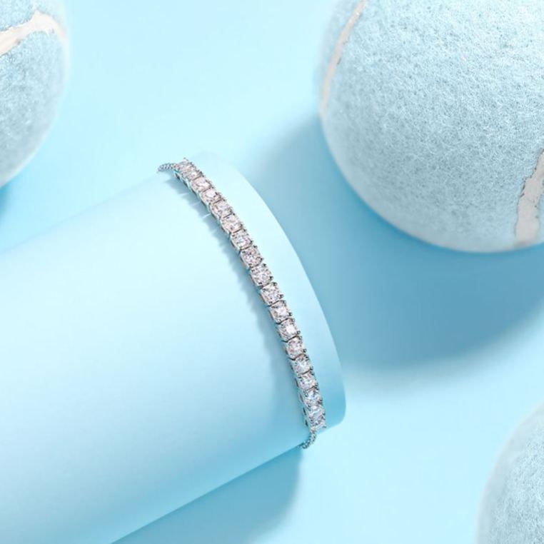 925 Silver Moissanite Tennis Bracelet