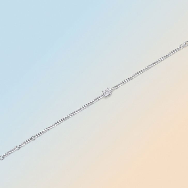 925 Silver Moissanite Cuban Link Bracelet