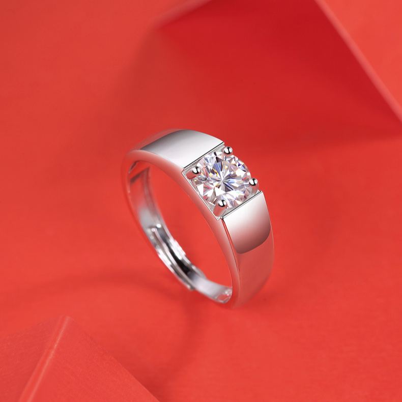 S925 Silver Moissanite Ring