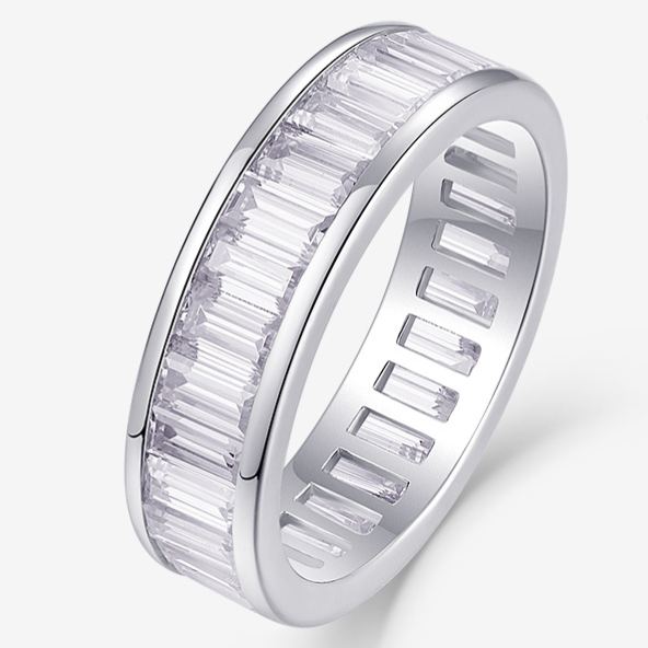 S925 Silver Musical Note Moissanite Ring