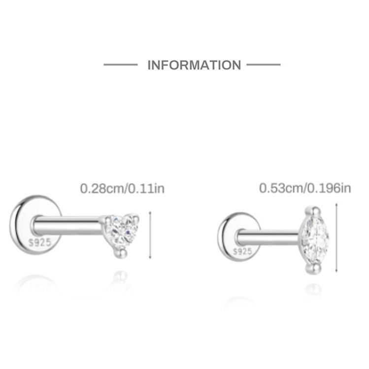 S925 Sterling Silver Moissanite Four-Petal Flower Stud Earring