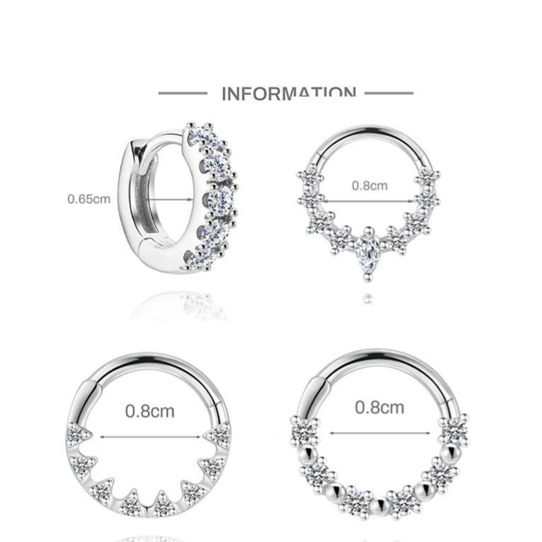 S925 Sterling Silver Micro-Pave Moissanite Non-Pierced Ear Cuff