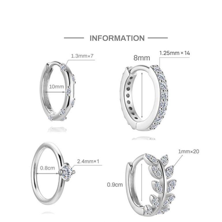 S925 Sterling Silver Moissanite Earrings