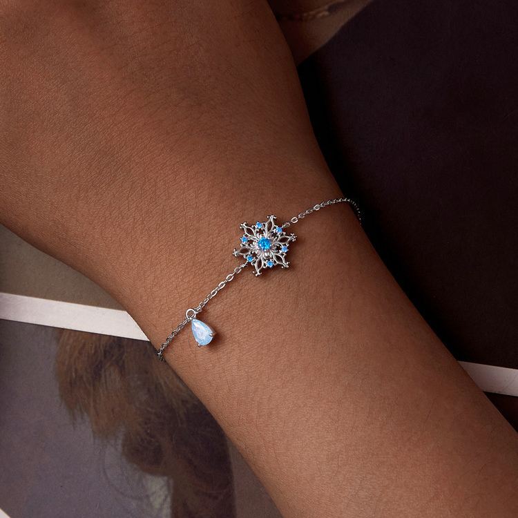S925 Sterling Silver Christmas Snowflake Bracelet