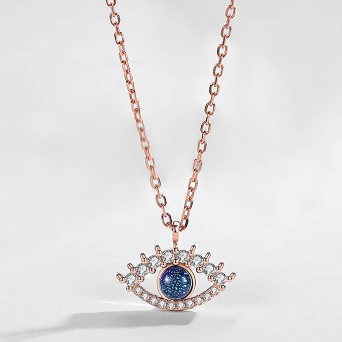 S925 Sterling Silver Halloween Evil Eye Necklace