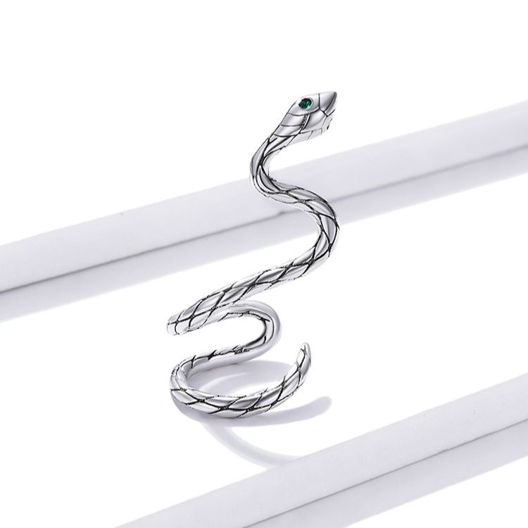 S925 Sterling Silver Mysterious Serpent Halloween Ear Cuff(Single unit)