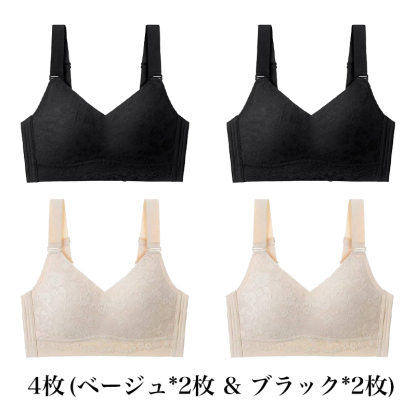 【花柄着瘦せブラ】大きな胸が小さく見える、肌にやさしい下垂防止ブラジャー