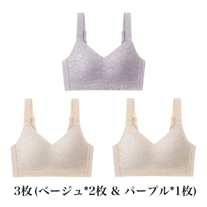 【花柄着瘦せブラ】大きな胸が小さく見える、肌にやさしい下垂防止ブラジャー
