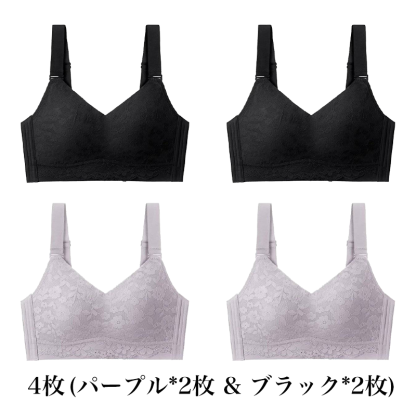 【花柄着瘦せブラ】大きな胸が小さく見える、肌にやさしい下垂防止ブラジャー