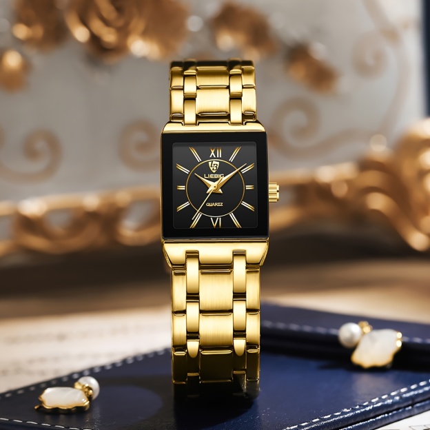 LIEBIG Men Women Classic Square Business Quartz Watch