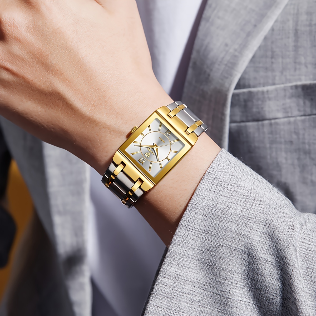 LIEBIG Men Women Classic Square Business Quartz Watch